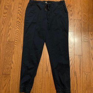 H&M Men's Navy Chino Joggers, size Large